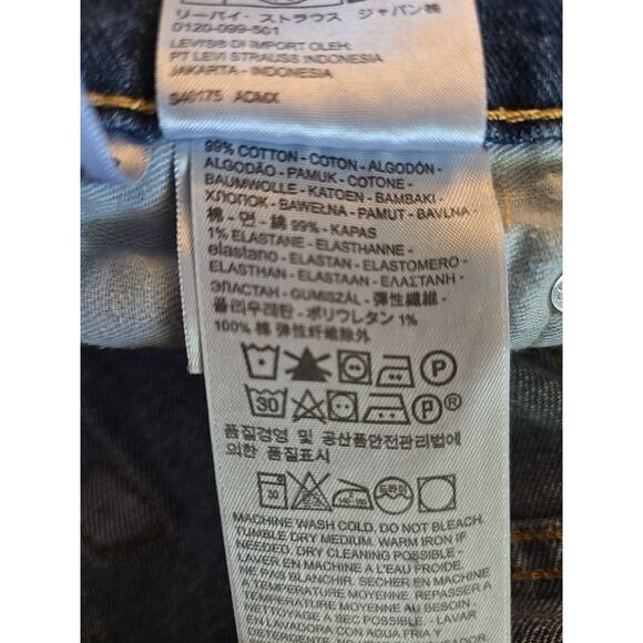 Levi's 505 Men's Jeans Size 36 x 32 Medium Stonewash Cotton Denim Straight Leg - Picture 7 of 9